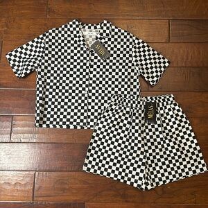 COPY - Mod Ref Black and White Checkered Women's Shorts